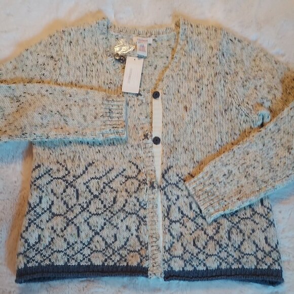 Sundance Moonlit Shadows Wool Alpaca Blend Cardigan Sweater Grandma Sweater Sz L - Picture 1 of 4